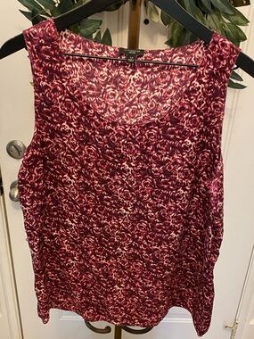 Ann Taylor Silk Floral Print Sleeveless Cami Tank Top Shell Top LP